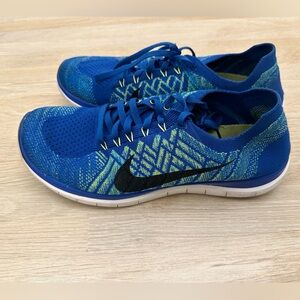 Nike Free Flyknit 4.0 men’s running sneakers blue - size 10